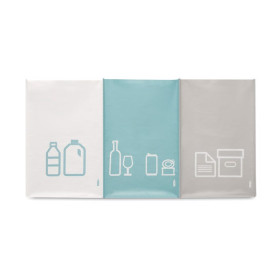 Trio de poubelles à déchets recyclables