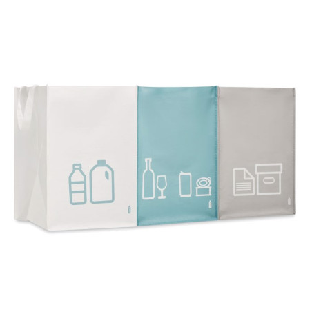 Trio de poubelles à déchets recyclables