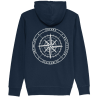 Sweat zippé à capuche enfant « Boussole » - bleu marine