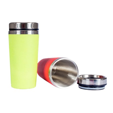 Mug en bambou avec couvercle (S) *