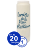 Bougie Neuvaine « Lumière de la Paix de Bethléem » - Lot de 20