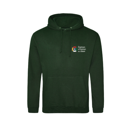 Sweat - shirt « C'est notre nature » à capuche - Vert  
