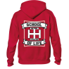 Sweat-shirt à capuche « School of Life » Rouge