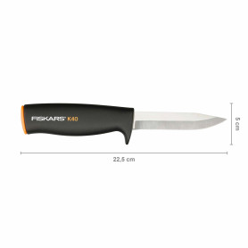 Couteau droit « Fiskars » Pukko K40 avec fourreau