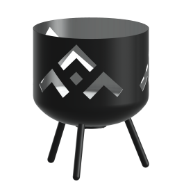 Braséro logo SGDF à fond ouvert sur pied //