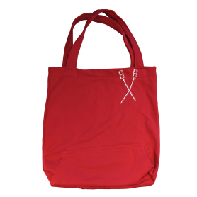Sac upcyclé à partir du sweat "Chamallow" rouge