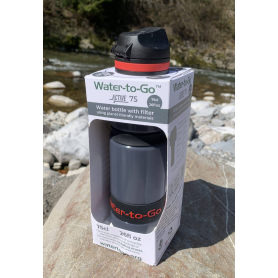 Gourde Filtrante "Water to go" -grise et rouge