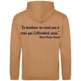 Sweat-shirt à capuche « Citation BP » Caramel