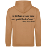 Sweat-shirt à capuche « Citation BP » Caramel