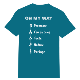 Tee-shirt « On my way » Bleu canard