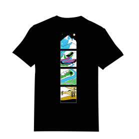Tee-shirt « 4 saisons » Noir