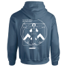 Sweat-shirt à capuche « L'homme de Vitruve" Bleu gris