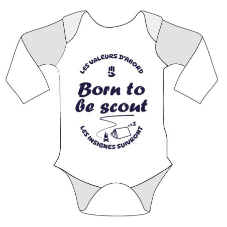 Body « Born to be Scout » manches longues