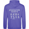 Sweat à capuche "Génération Scoute" - bleu violet