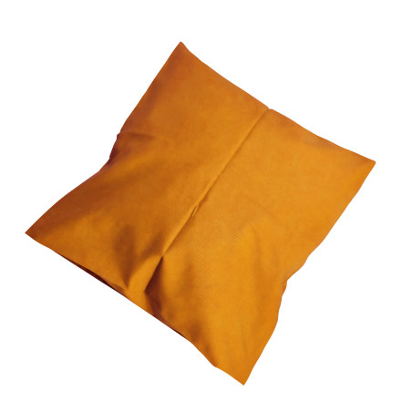 Taie d'oreiller upcyclé coloris orange - L/J