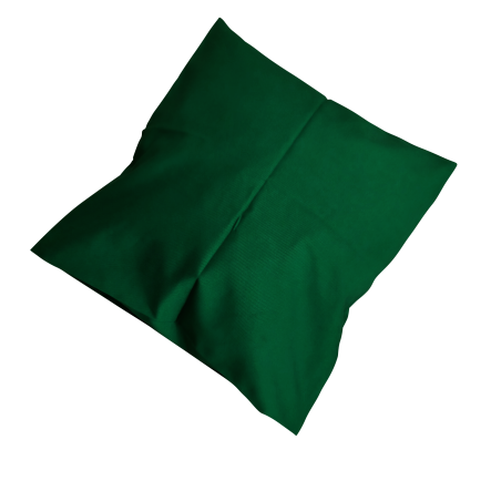 Taie d'oreiller upcyclé coloris vert foncé - COMPAS