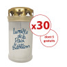 Bougie Veilleuse « Lumière de la Paix de Bethléem » - Lot de 30