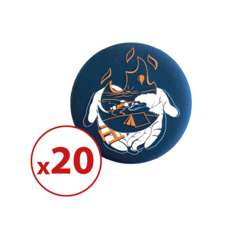 Badge « Lumière de la paix Bethléem » 32 mm par lot de 20