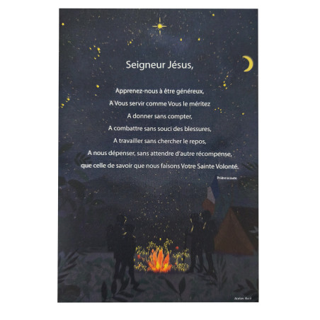 Carte postale "Prière scoute"