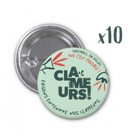 Badge rond fond vert pastel...