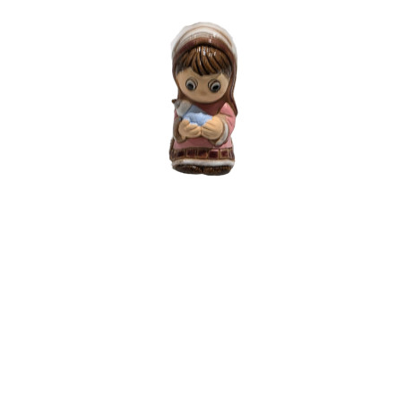 Santon en céramique "Femme au biberon" 6/7 cm