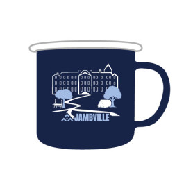 Tasse en métal émaillé...