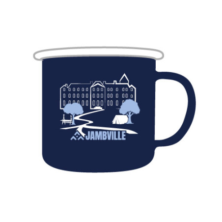 Tasse en métal émaillé "JAMBVILLE" Bleu marine (N)