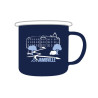 Tasse en métal émaillé "JAMBVILLE" Bleu marine (N)