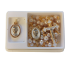 Coffret pour la communion avec chapelet et médaille (N)