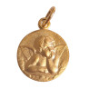 Médaille ANGE en plaqué or - 16 mm (N)