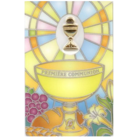 Carte de prière "Communion" avec médaillon (N)