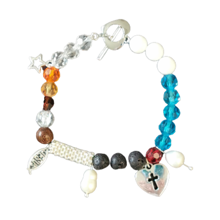 Bracelet en perles : la vie de Jésus (N)