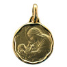 Médaille de la Vierge en plaqué or - 16 mm (N)