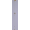 Bracelet en plaqué or avec croix au centre - 18 mm (N)