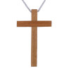 Croix en hêtre 10 cm avec cordon (N)