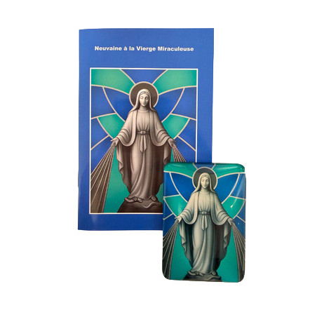 Magnet en verre "Vierge miraculeuse" 4,8 x 6,8 cm (N)