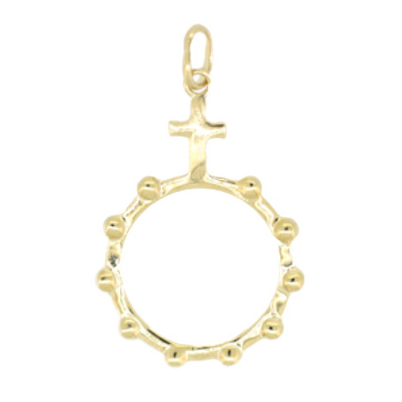 Pendentif dizainier en plaqué or - 3 cm (N)