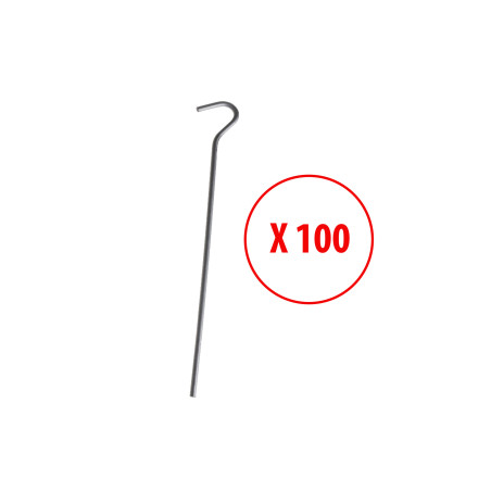 Lot de 100 Sardines acier 18 cm 