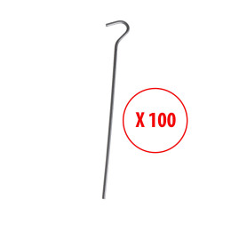 Lot de 100 Sardines acier 23 cm